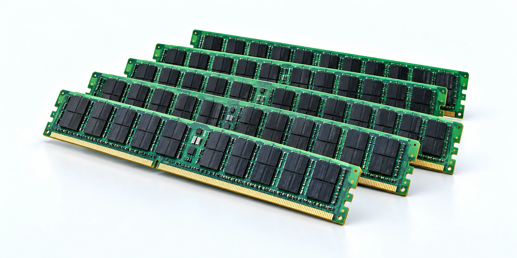 AI explanatory product scene of individual server memory modules